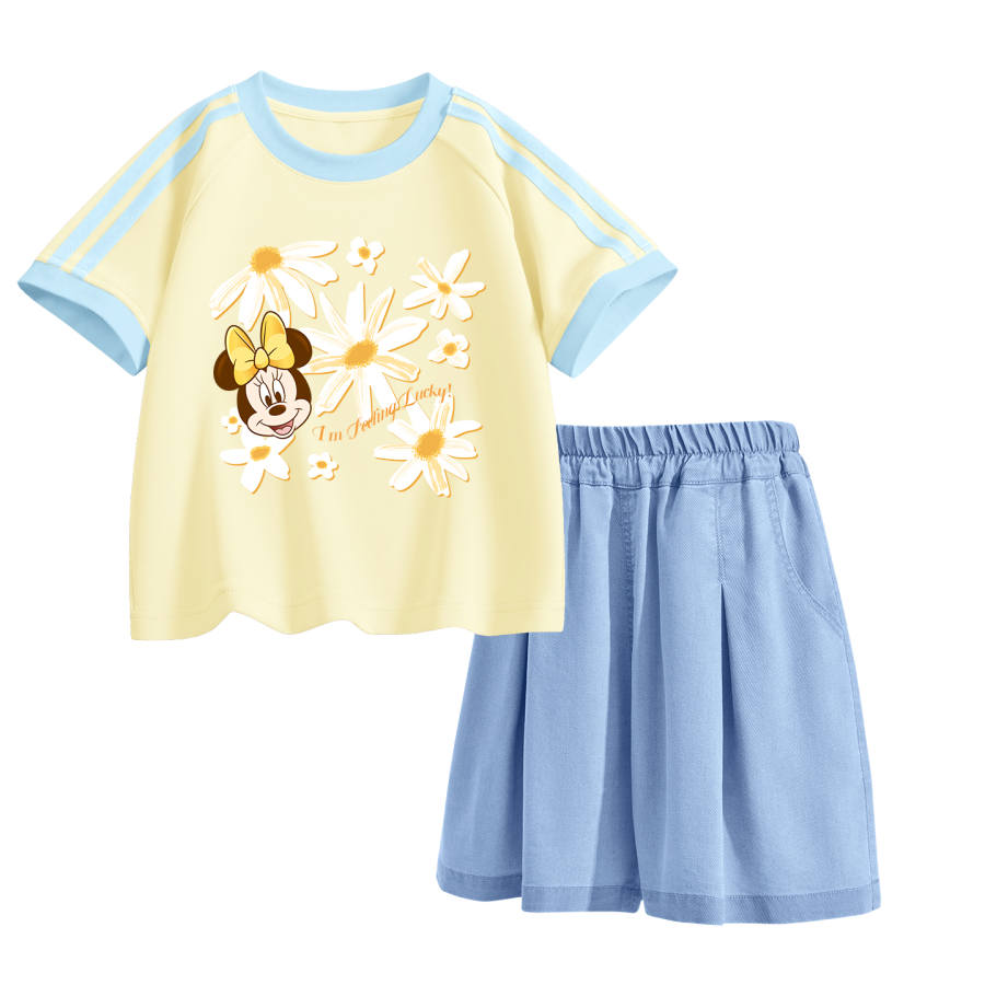 Disney Kids Casual Sportswear Crew Neck Thin Stretch