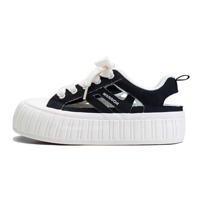 Warrior Height Increasing, Balance, Abrasion Resistant, Quick Dry Low top Skateboard Shoes Women's Black