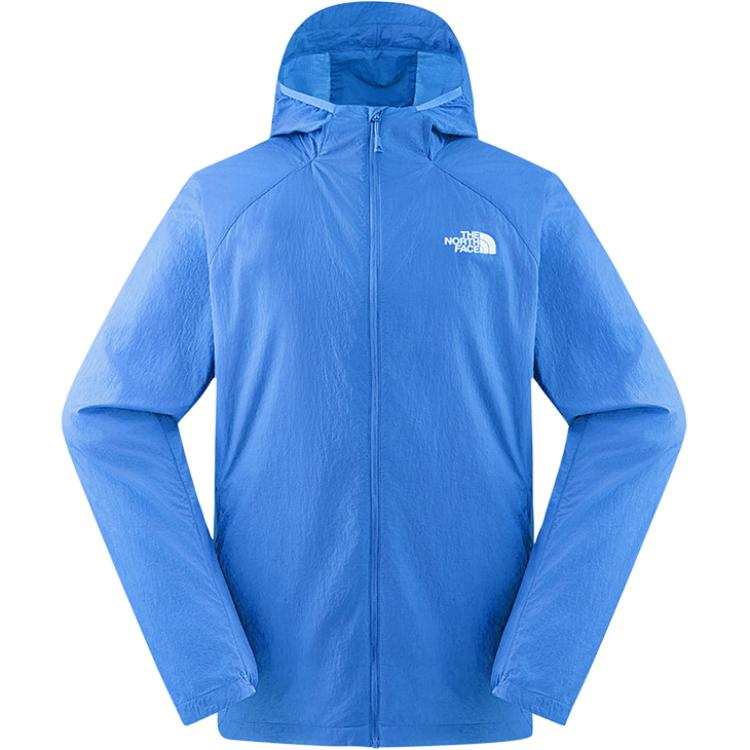THE NORTH FACE Sun Protection Jackets Men's H0F/Harbor Blue Hooded Non Detachable Moderate