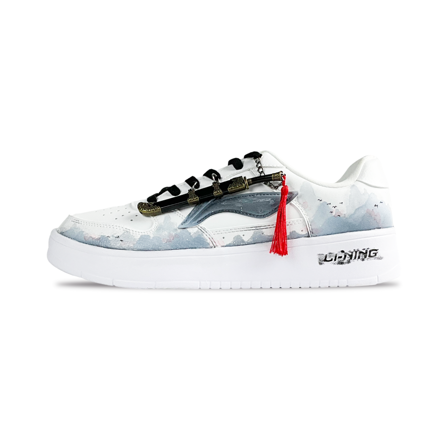 Li-Ning Li Ning Floating Boat Lightweight Breathable Low top Skateboard Shoes Men's White