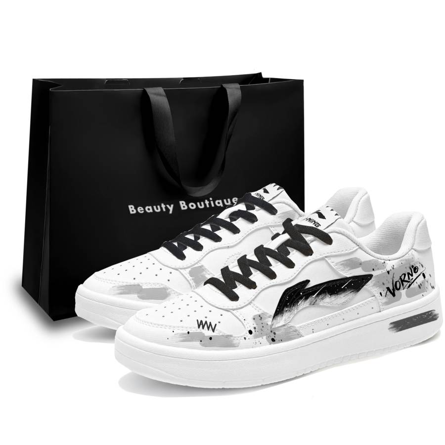 Li-Ning Li Ning Skateboard Shoes Men's Low Top White Black Gray Color Block