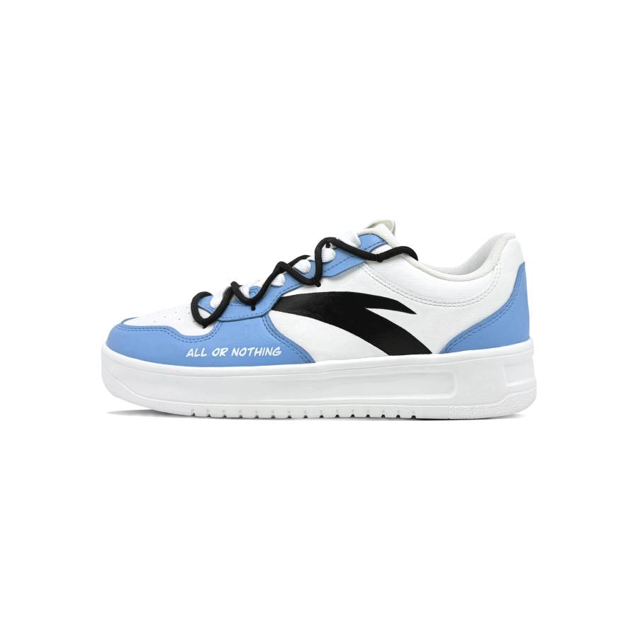 ANTA Easy Skateboard Shoes Women's Low Top Blue Black