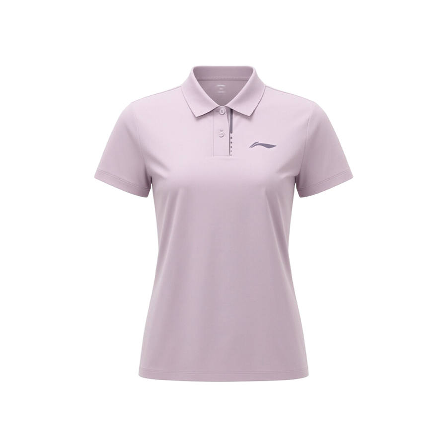 Li-Ning Li Ning Polo Shirts Women's Dusk Purple Lapel Moderate Straight Fit