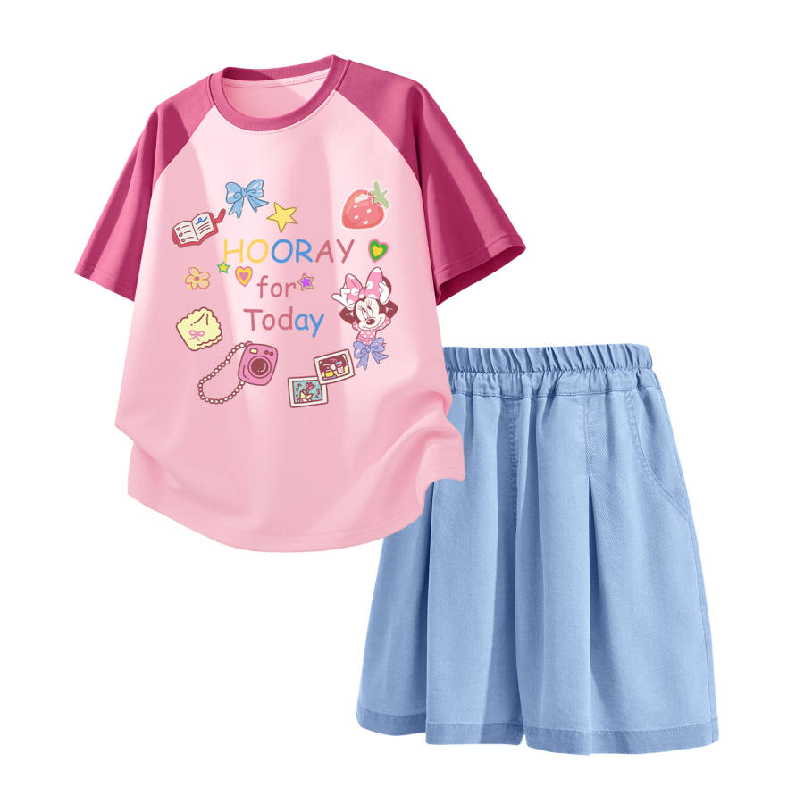 Disney Kids Casual Sportswear Crew Neck Thin Stretch