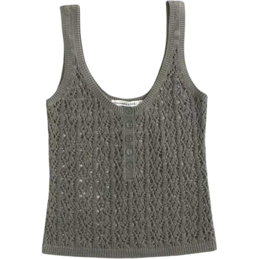 Abercrombie&Fitch Tank Tops Women's Green Straight Fit
