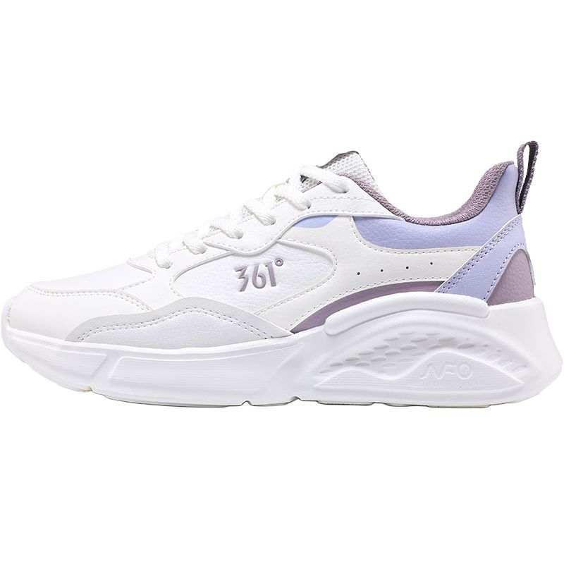 361° Yunshu Low top Casual Sprint Running Shoes Women's White Purple