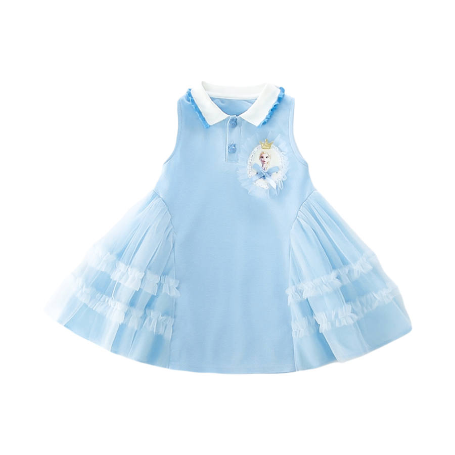 Disney Pre School Dresses Polo Collar Thin Midi Dress Stretch