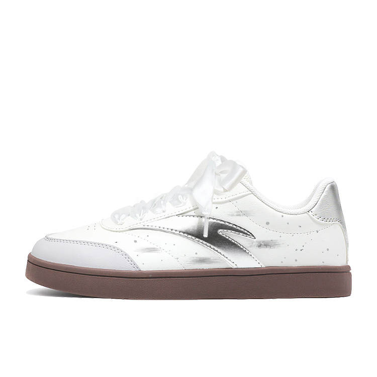ANTA Active Skateboard Shoes Women's Low Top Silver
