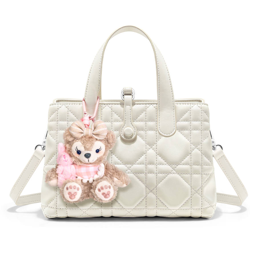 Disney PU, Textile Mixture Tote Handbag Regular Women's Milk White
