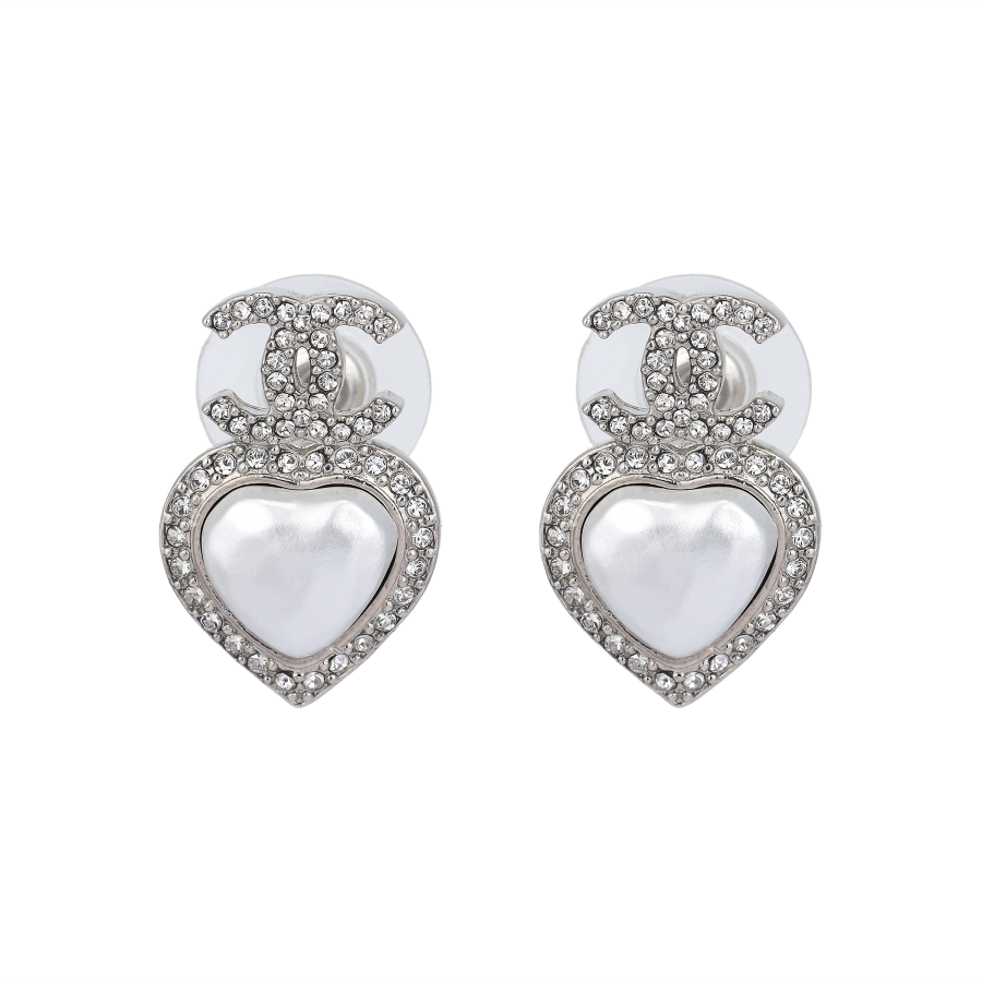 CHANEL CHANEL Rhinestone Stud Earrings Women's