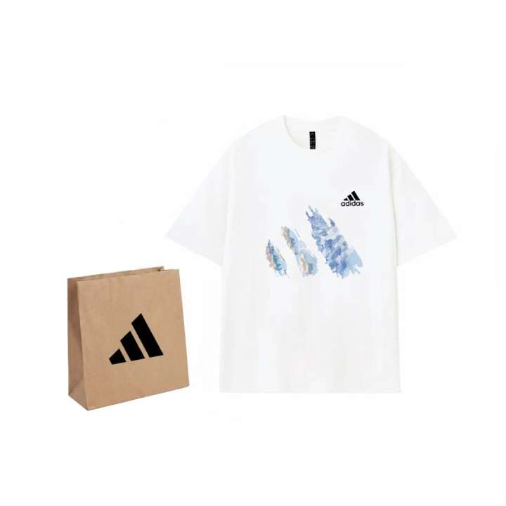 Adidas Adidas MUST HAVE T Shirts Unisex White Crew Neck Moderate