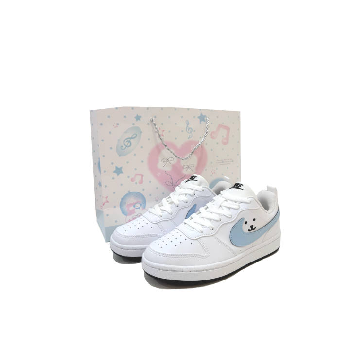 Nike Nike Court Borough Light Bear Low top Kids' Skateboarding Shoes Blue Unisex