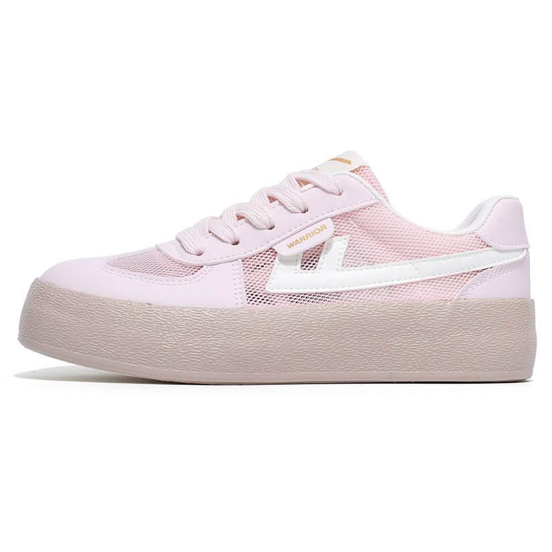 WARRIOR Casual Shoes Women's Low Top Pink Beige/Beige Black/Light Blue Beige