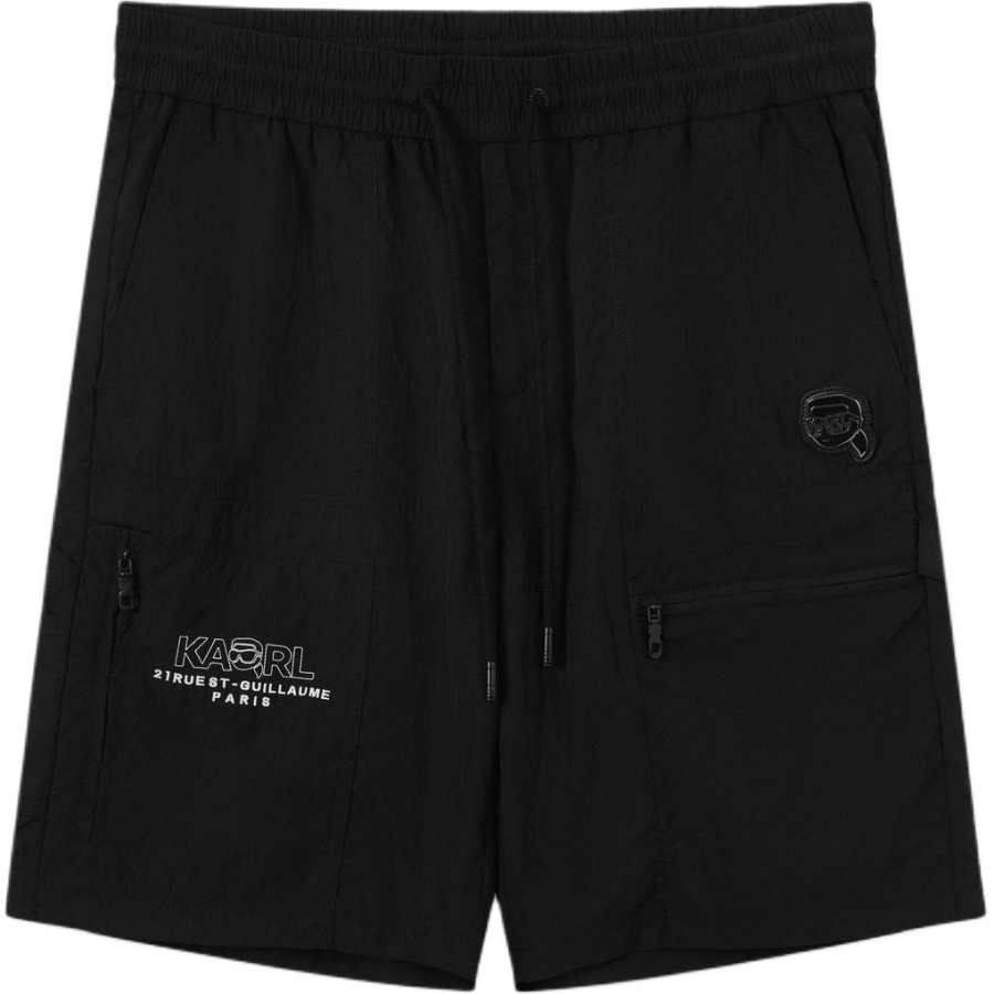 KARL LAGERFELD / Karl Lagerfeld Jeans Casual Shorts Men's Black Moderate Straight Fit Pants