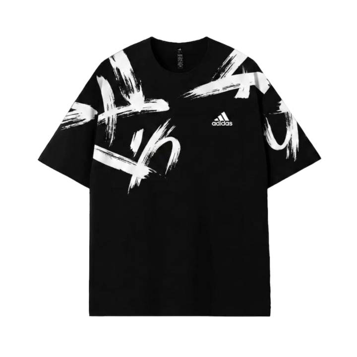 Adidas Adidas MUST HAVES T Shirts Unisex Black Crew Neck Thin Straight Fit