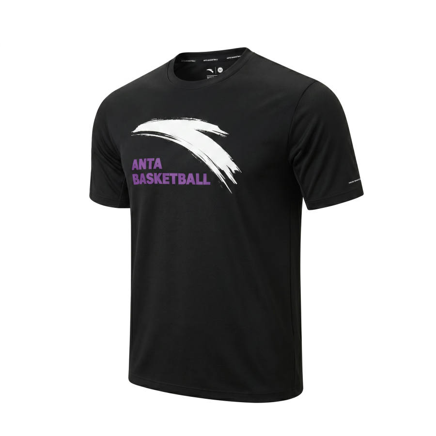ANTA T Shirts Unisex Black Crew Neck Thin Other