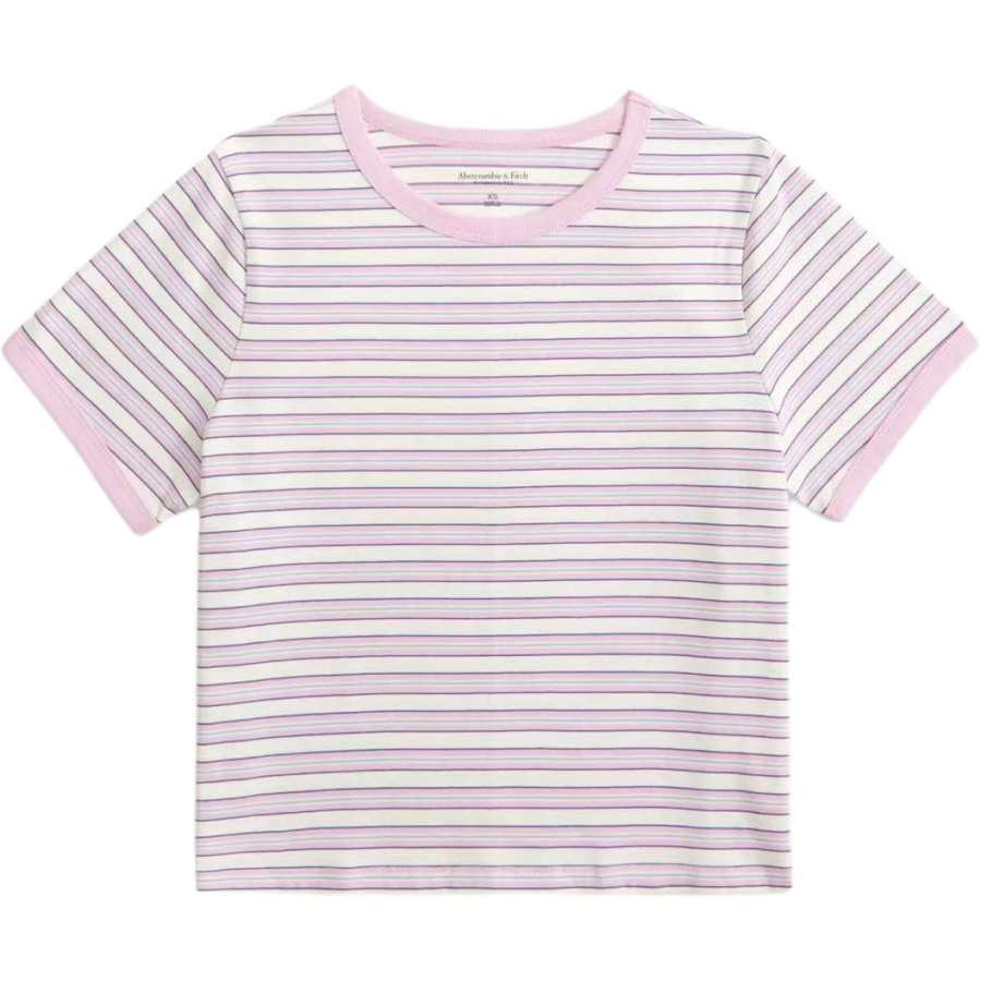 Abercrombie&Fitch T Shirts Women's Pink Crew Neck