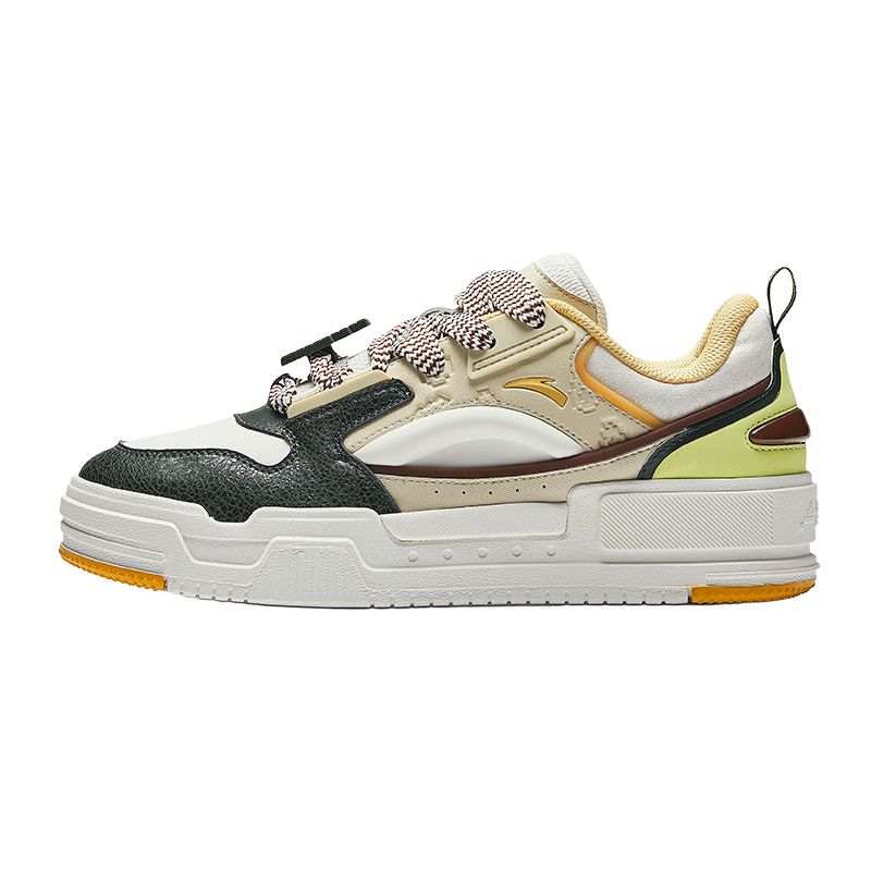Anta Low top Skateboard Shoes Men's White Yellow Green