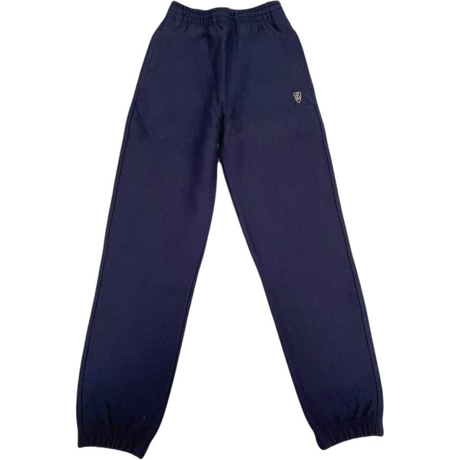 Burberry Knitted Sweatpants Men's Marine Blue Moderate Cuffed Pants