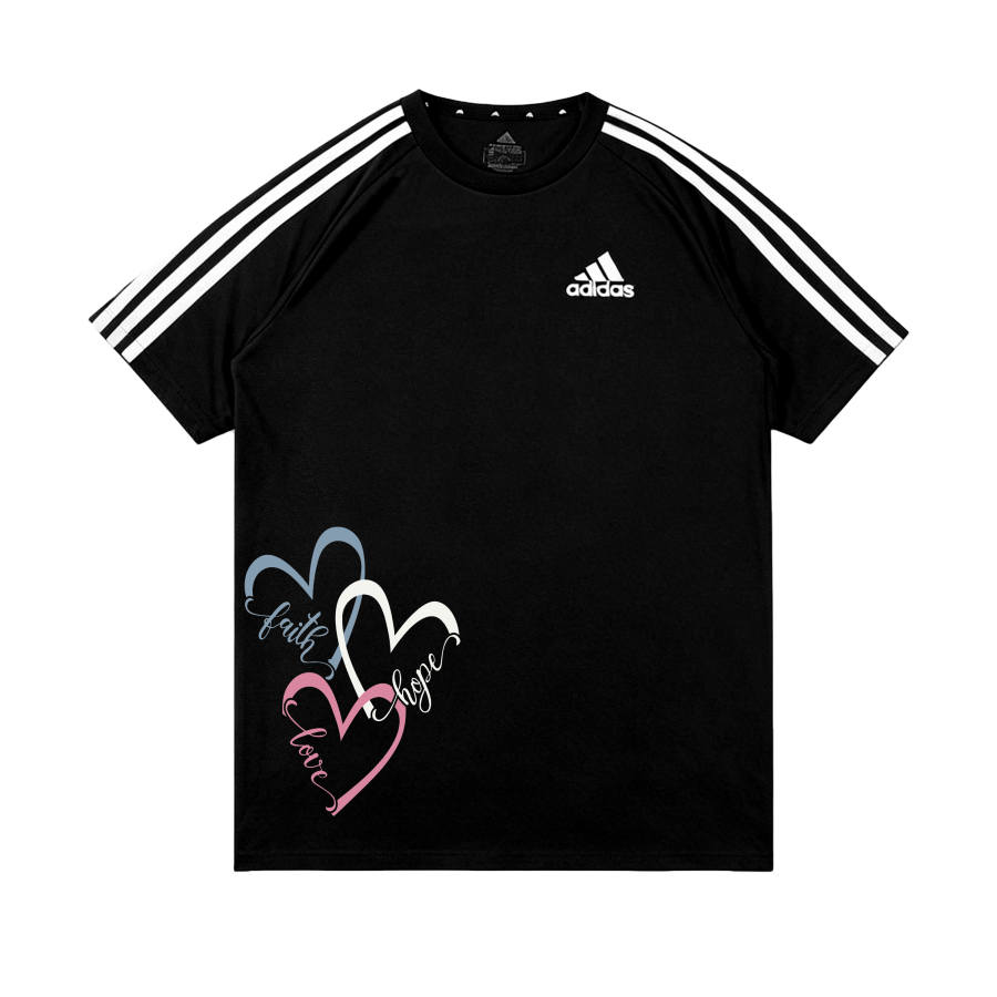 Adidas Adidas Football T Shirts Unisex Black Crew Neck Thin