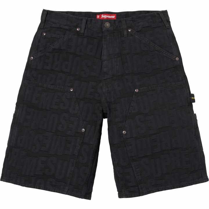 Supreme Supreme SS26 WEEK12 Repeat Jacquard Double Knee Denim Short Denim Shorts Unisex
