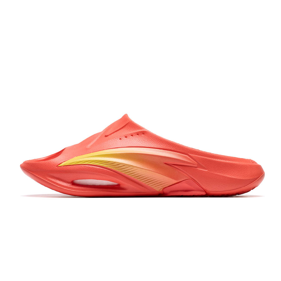 ANTA Nitrogen Bubble Slide Slippers Men's Neon Bright Dark Red/Fluorescent Jelly Yellow