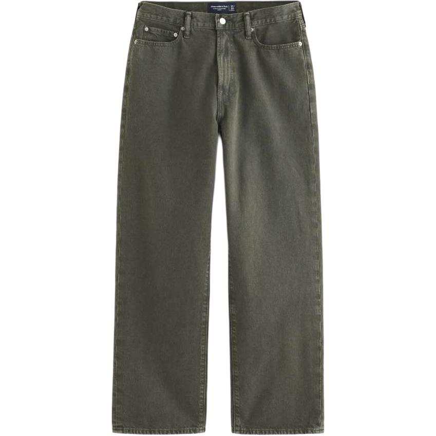 Abercrombie&Fitch Jeans Men's Olive Green Washable Moderate Other