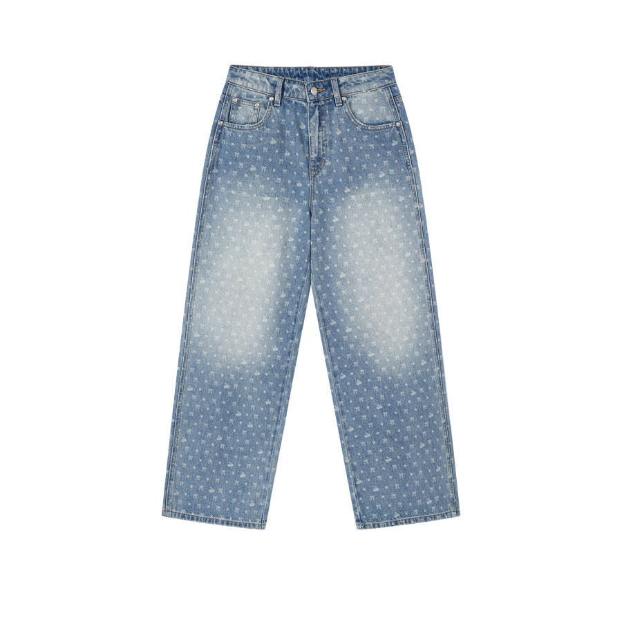 Kirsh Jeans Women's Denim Blue Moderate Straight Fit Pants