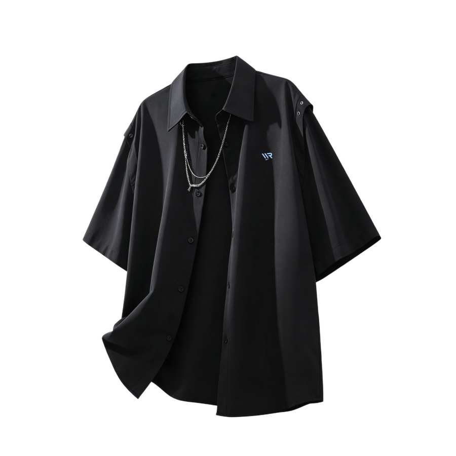 WARRIOR WARRIOR Shirts Unisex Lapel Thin Straight Fit
