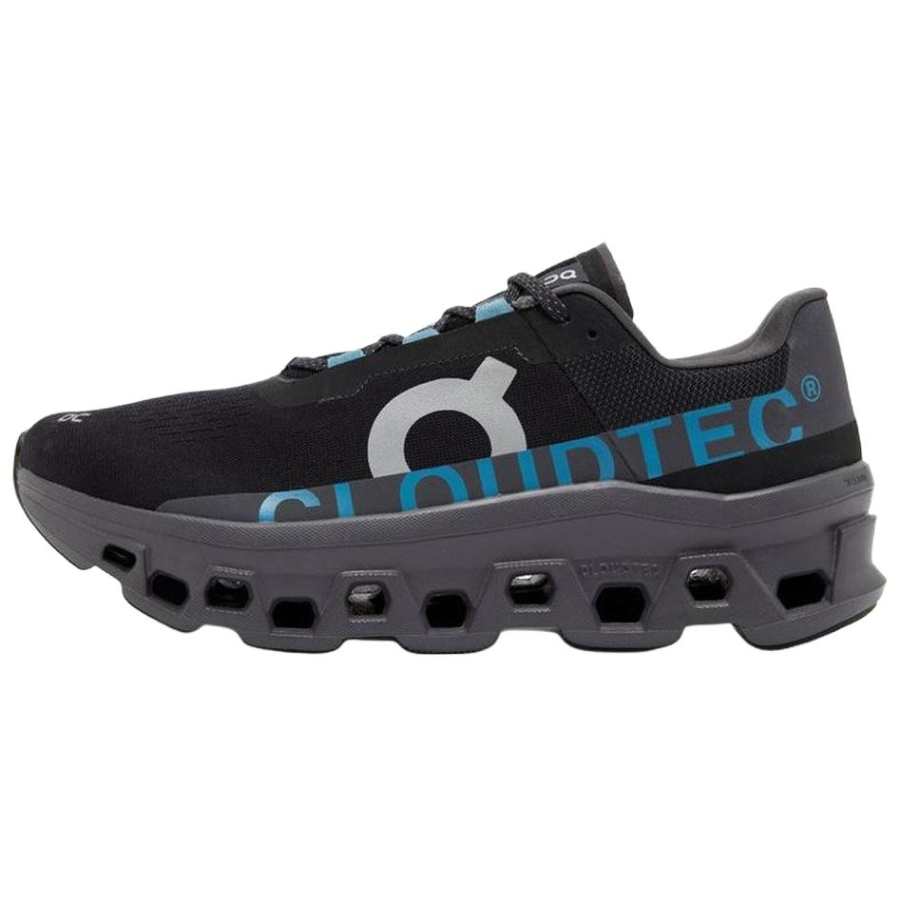 On On Cloudmonster Running Shoes Men's Black Blue White