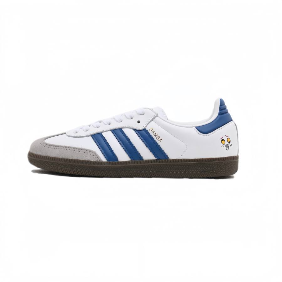 Adidas Originals SAMBA OG German Army Trainers Unisex Low Top White, Blue, Gray, Brown Color Block