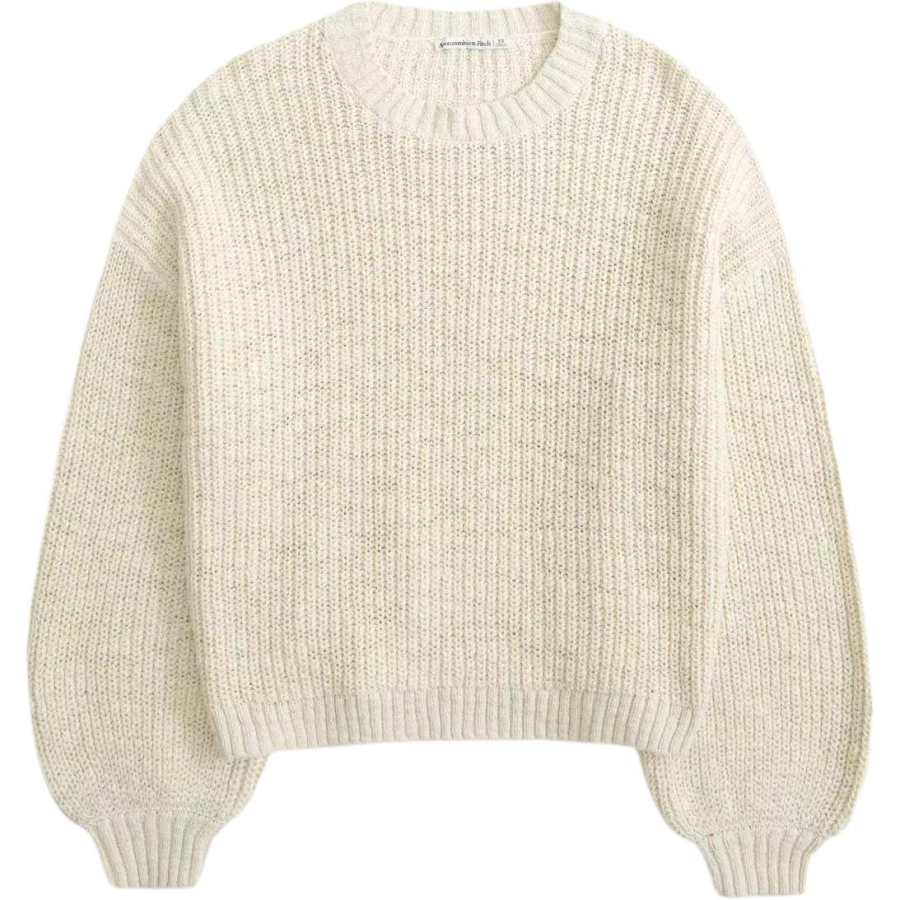 Abercrombie&Fitch Knitwear Women's Beige Crew Neck Moderate