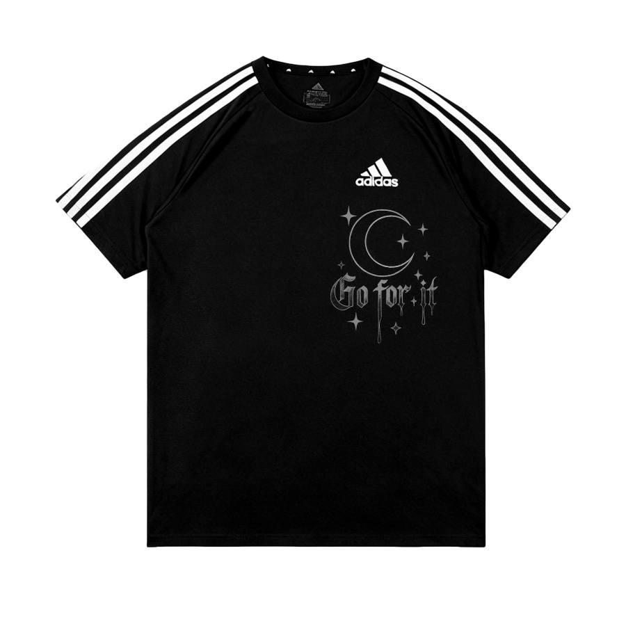 Adidas Adidas Football T Shirts Unisex Black Crew Neck Thin
