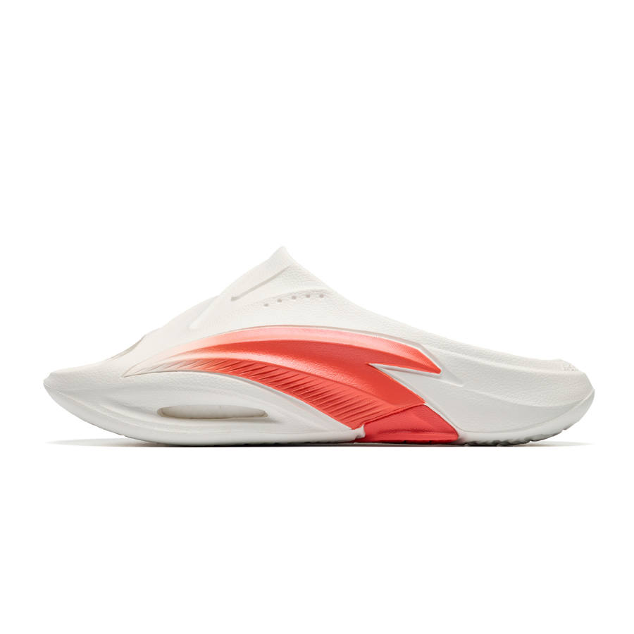 ANTA Nitrogen Bubble Slide Slippers Men's Papyrus White/Neon Bright Dark Red