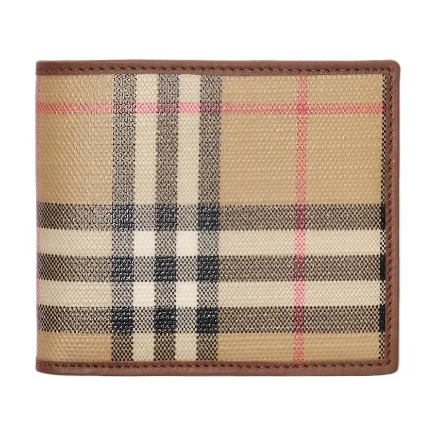 Burberry Cotton Wallet Men's Beige