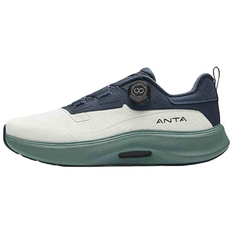 Anta Shen Xing Pro Cushioning Lightweight Rebound Low top Running Shoes Men's White Blue Green
