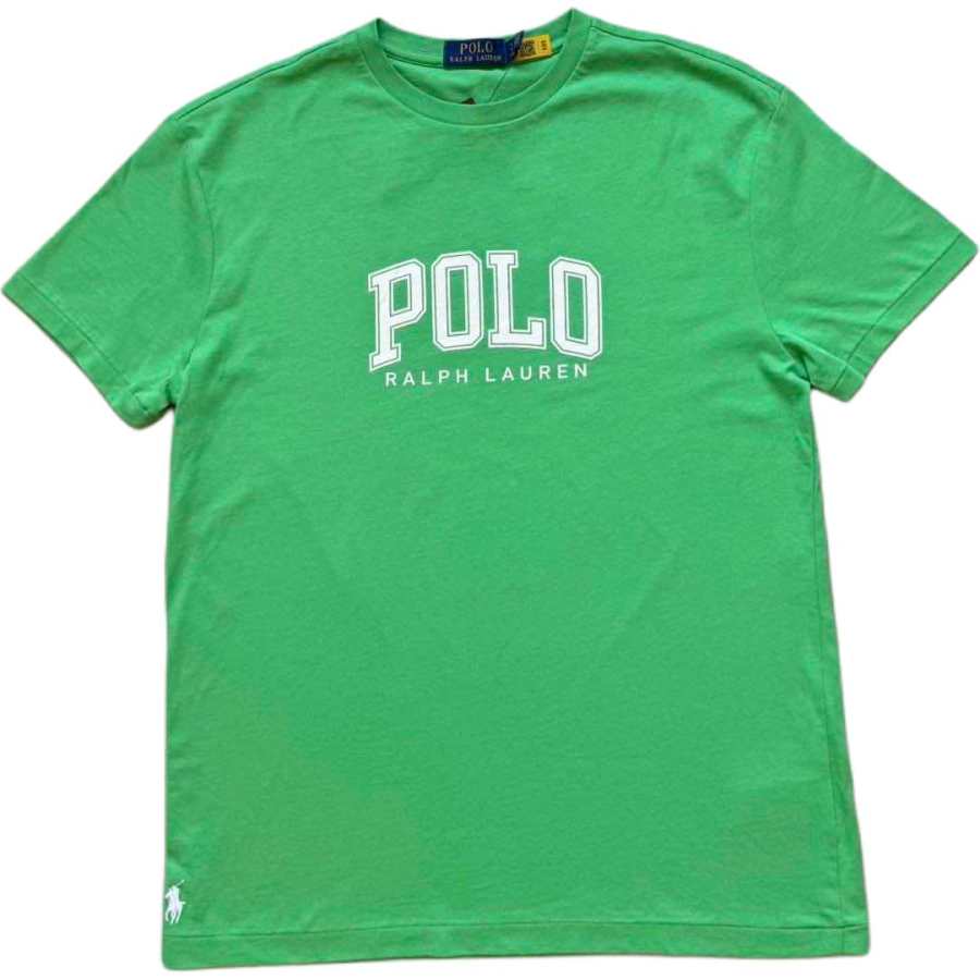 Polo Ralph Lauren T Shirts Men's Green Crew Neck Moderate Straight Fit