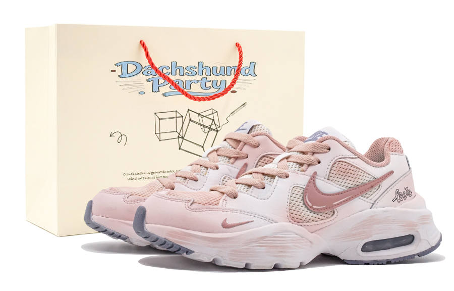 Nike Nike Air Max Furiosa Cushioning Abrasion Resistant Slip Resistant Low top Running Shoes Unisex Pink White