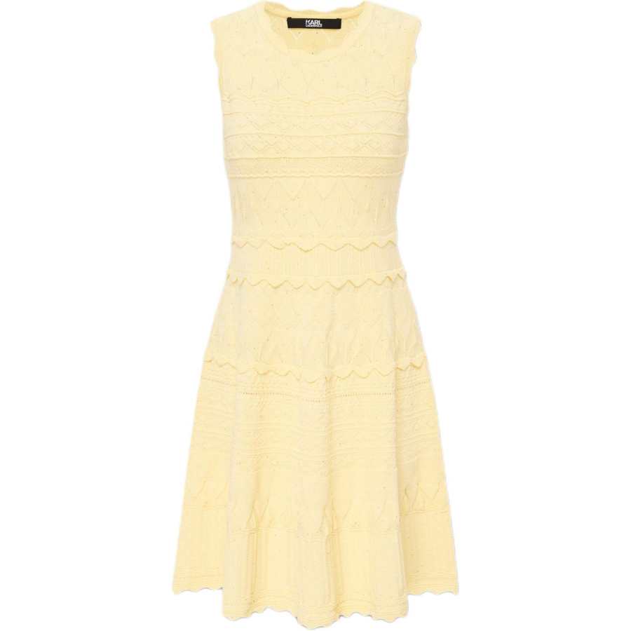 KARL LAGERFELD / Karl Lagerfeld Jeans Sleeveless Dresses Women's Yellow Crew Neck Moderate Short Skirt Other