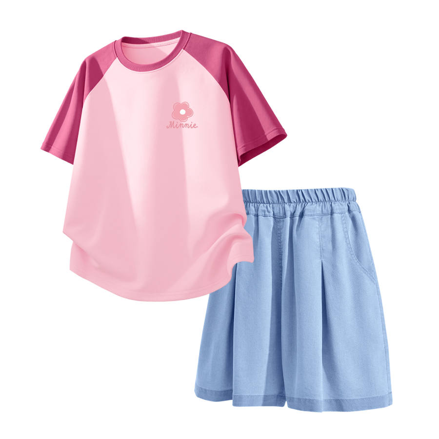 Disney Kids Casual Sportswear Crew Neck Thin Stretch