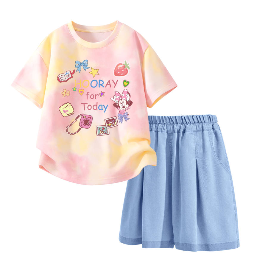 Disney Kids Casual Sportswear Crew Neck Thin Stretch