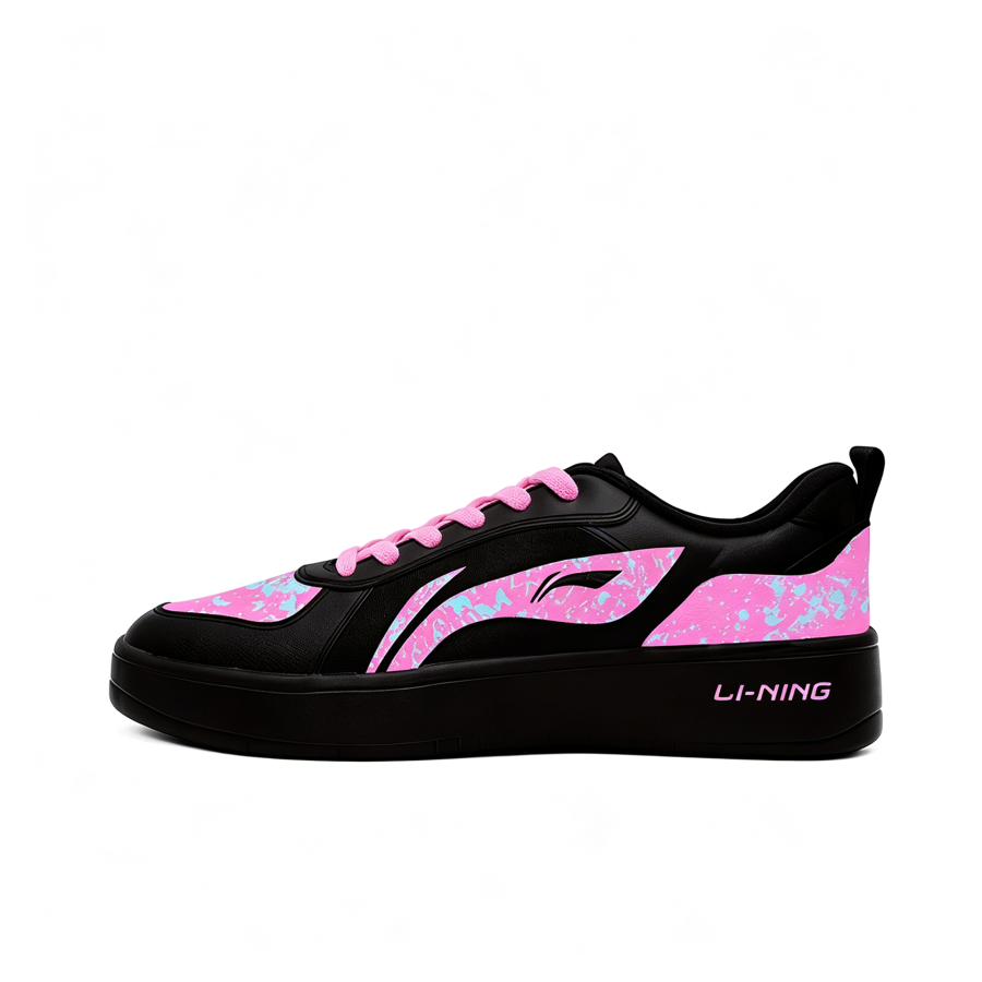 Li-Ning Li Ning Wheat Age Skateboard Shoes Men's Low Top Black White Colorway