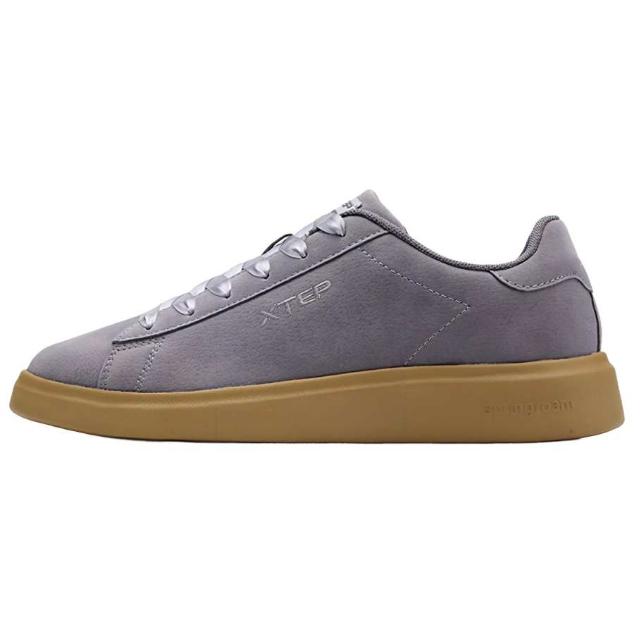 XTEP Slip Resistant Cushioning Abrasion Resistant Low top Skateboard Shoes Women's Gray