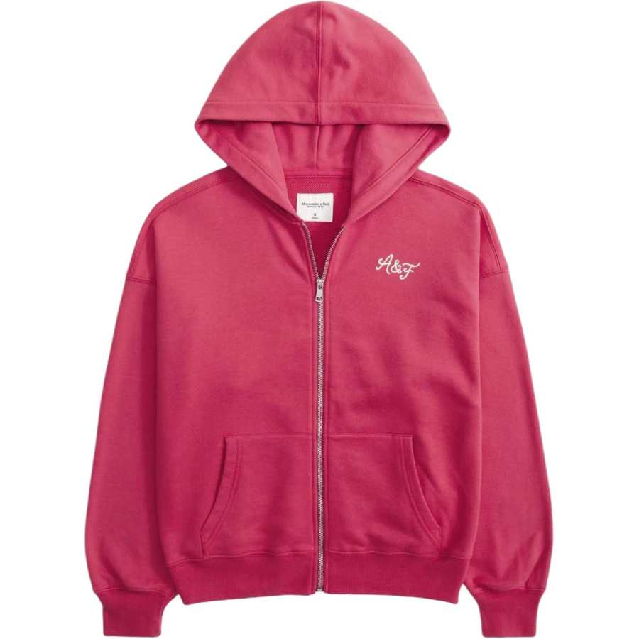 Abercrombie&Fitch Sweatshirts Women's Fuchsia Hooded Non Detachable Moderate
