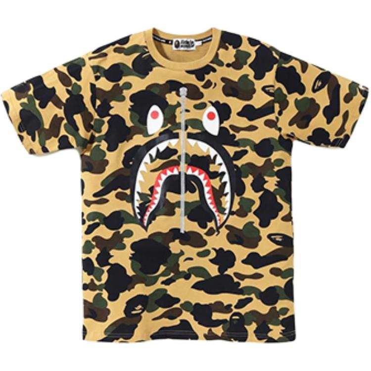 A BATHING APE Bape 1st Camo Ponr Shark Tee