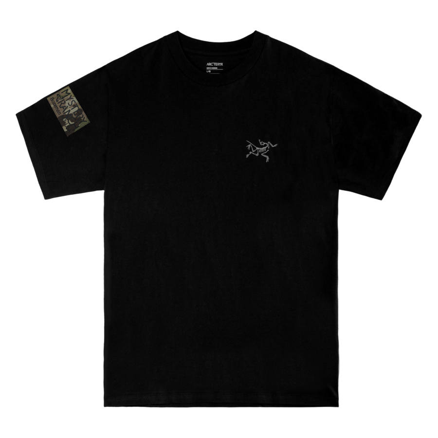 Arcteryx KRAGG T Shirts Unisex Black/Black Crew Neck Thin