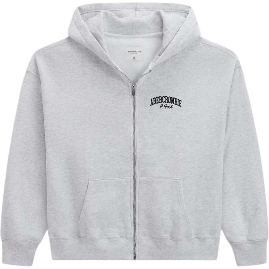 Abercrombie&Fitch Sweatshirts Women's Front Gray Hooded Non Detachable Moderate