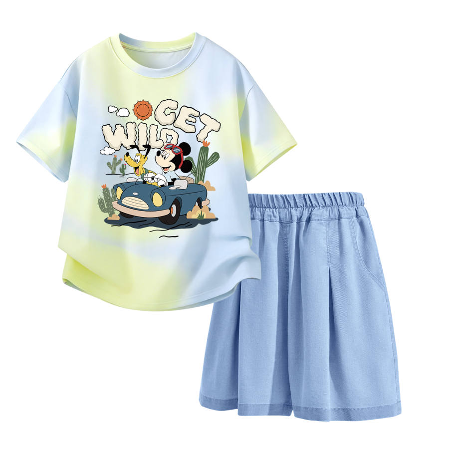 Disney Kids Casual Sportswear Crew Neck Thin Stretch