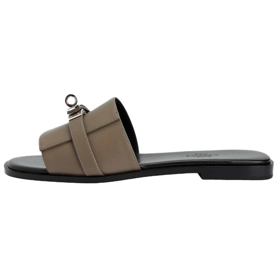 HERMES Giulia Slide Slippers Women's Taupe