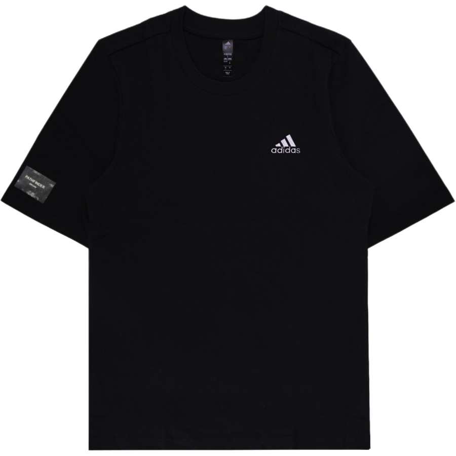 Adidas Adidas MUST HAVES T Shirts Unisex Black Crew Neck Thin Straight Fit